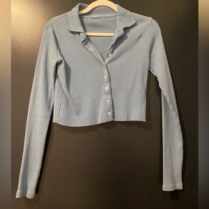 John Galt blue long sleeve button down